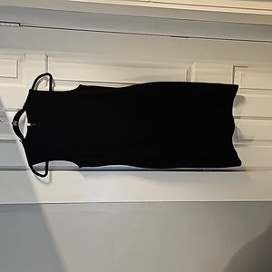 Vintage 90's St. John Knit Little Black Mock Neck Dress Size 2